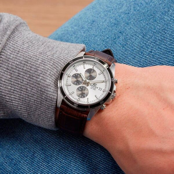 Reloj Edifice casual correa de cuero EFR-526L-7AV - Imagen 2