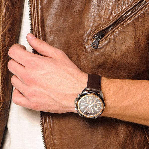 Reloj Edifice casual correa de cuero EFR-539L-5AVU - Imagen 2