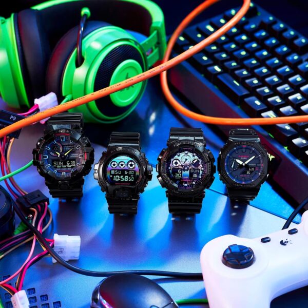 Reloj G-Shock edición Virtual Rainbow deportivo correa de resina GA-700RGB-1A - Imagen 10