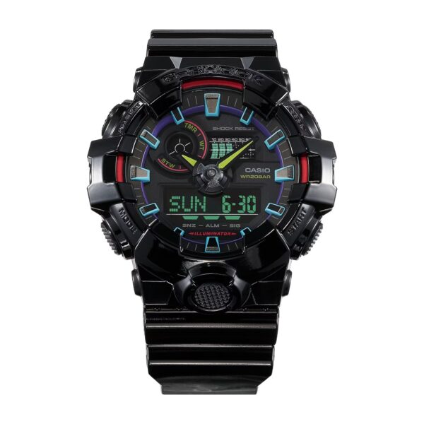 Reloj G-Shock edición Virtual Rainbow deportivo correa de resina GA-700RGB-1A - Imagen 4